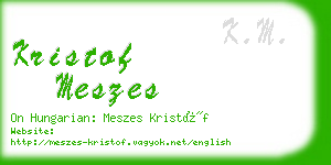 kristof meszes business card